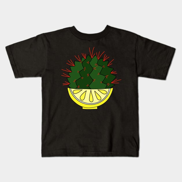 Cute Cactus Design #83: The Lemon Cactus Kids T-Shirt by DreamCactus